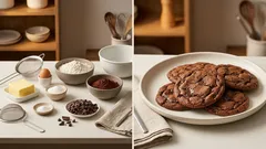 Σοκολατένια cookies με κομμάτια κουβερτούρας: μαστιχωτά και έτοιμα σε 12 λεπτά