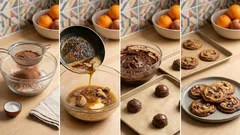 Μπισκότα σοκολάτας με καφέ βούτυρο και καρύδια: τραγανά έξω, μαλακά μέσα