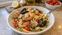 Ματσάτα με θαλασσινά στο τηγάνι: δένει με το ζουμί και βγαίνει σαν εστιατόριο