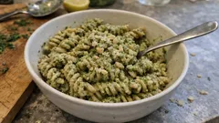 Ζυμαρικά με πέστο από κάσιους και βασιλικό: κρεμώδη, εύκολα και έτοιμα γρήγορα