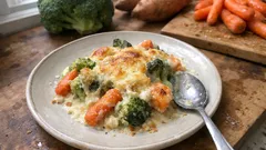 Ογκρατέν λαχανικών με κρέμα τυριών: εύκολο, χρυσαφένιο και χορταστικό