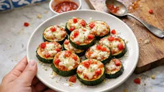 Pizza bites με κολοκυθάκι στον φούρνο: ένα εύκολο και ελαφρύ ορεκτικό
