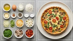 Κις λορέν με λαχανικά και φέτα: τραγανή βάση, κρεμώδης γέμιση που «στέκεται»