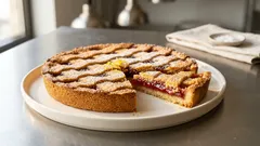 Πάστα φλώρα με τραγανή βουτυρένια ζύμη – δένει η μαρμελάδα χωρίς να λασπώνει