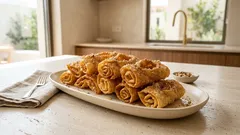 Τραγανές δίπλες με μέλι και καρύδι — βήμα βήμα για να πετύχουν πάντα