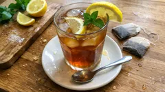 Σπιτικό ice tea λεμόνι χωρίς ζάχαρη: δροσερό, αρωματικό και έτοιμο για το ψυγείο