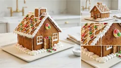 Χριστουγεννιάτικο μπισκοτόσπιτο: σταθερά μπισκότα και royal icing που «κολλάει» σωστά
