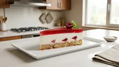 Γιαουρτογλυκό ψυγείου με φρυγανιές και ζελέ κεράσι – δροσερό, χωρίς ψήσιμο