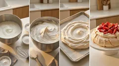 Πάβλοβα με φράουλες βήμα-βήμα: τραγανή μαρέγκα και σταθερή σαντιγί