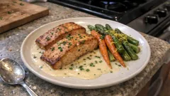 Σολομός με κρεμώδη σάλτσα αφρώδους οίνου – ζουμερός, όπως στο εστιατόριο