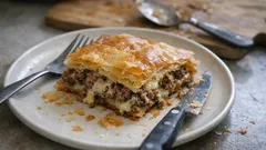 Ατομική κιμαδόπιτα με χειροποίητο φύλλο: τραγανή απ’ έξω, ζουμερή μέσα