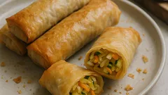 Spring rolls λαχανικών στον φούρνο – τραγανά με φύλλο κρούστας, χωρίς τηγάνι