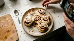 Ρολάκια κανέλας με κρέμα τυριού: αφράτα και «τσιχλωτά», όπως στο αγαπημένο bakery