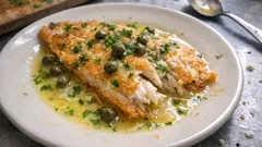 Γλώσσα μενιέρ στο τηγάνι: 10 λεπτά για βουτυράτη σάλτσα λεμονιού