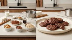 Μπισκότα βρώμης με σοκολάτα χωρίς ψήσιμο: έτοιμα με 1 κατσαρόλα