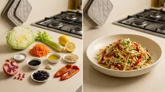 Πολίτικη σαλάτα με ρόδι και κουκουνάρι – το απλό κόλπο για να «μαραίνει» σωστά το λάχανο