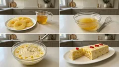 Γλυκό ψυγείου με γιαούρτι και ανανά: δροσερό, ελαφρύ και κόβεται σε τέλειες φέτες