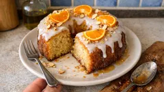 Σιροπιαστή βασιλόπιτα με μανταρίνι και αμύγδαλο – αφράτη και ζουμερή χωρίς να βαραίνει