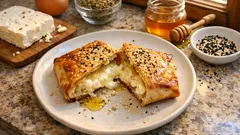 Φέτα σαγανάκι με τορτίγια στο air fryer: τραγανό απέξω, λιωμένη μέσα