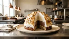 Baked Alaska με τσουρέκι: το εντυπωσιακό γλυκό που ψήνεται μόνο 4 λεπτά