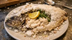 Σφυρίδα στο φούρνο σε κρούστα αλατιού – ζουμερή κάθε φορά, με 3 υλικά