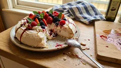 Πάβλοβα με φρούτα του δάσους: τραγανή μαρέγκα και αέρινη σαντιγί, βήμα-βήμα