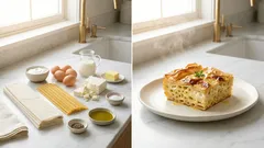 Χωριάτικη μακαρονόπιτα με φέτα: αφράτη γέμιση και τραγανό φύλλο κρούστας