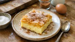 Γλυκό ταψιού με φύλλο κρούστας και κρέμα βανίλιας: τραγανό και εύκολο