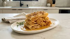 Δίπλες Μάνης: τραγανές, αέρινες και με μέλωμα από θυμαρίσιο μέλι