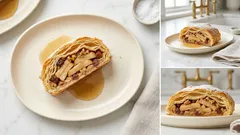 Εύκολο στρούντελ μήλου με σφολιάτα – τραγανό απ’ έξω, ζουμερό μέσα