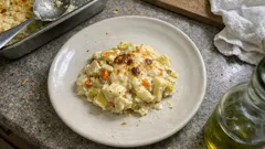 Σελινόριζα ογκρατέν με γραβιέρα & μανούρι: κρεμώδες ταψί που βγαίνει πάντα