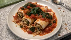 Καλαμάρια γεμιστά με κινόα στον φούρνο – τρυφερά, αρωματικά και ελαφριά