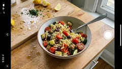 Σαλάτα με κριθαράκι και ψητά λαχανικά – δένει τέλεια με βινεγκρέτ λεμονιού