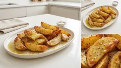 Πατάτες φούρνου λεμονάτες με μουστάρδα: μελωμένες μέσα, ροδοψημένες έξω