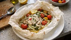 Μυλοκόπι στο φούρνο σε πακετάκια λαδόκολλας: ζουμερό, αρωματικό και χωρίς πολλά σκεύη