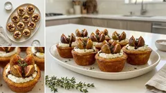 Αλμυρά cupcakes με φέτα και σύκα – γρήγορο ορεκτικό με γλυκόξινη πινελιά