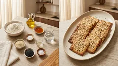 Τραγανά κράκερς με σουσάμι χωρίς γλουτένη – λεπτά, σπιτικά και πανεύκολα