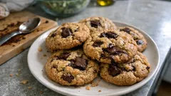 Νηστίσιμα vegan μπισκότα με σοκολάτα: τραγανά απ’ έξω, μαλακά στο κέντρο