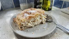 Γαλατόπιτα με ζαχαρούχο και φύλλο κρούστας – τραγανή, με κρέμα που δένει χωρίς σβόλους