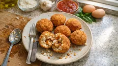 Αραντσίνι από περισσευούμενο ρύζι: τραγανά απ’ έξω, ζουμερά μέσα