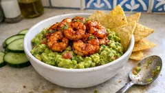 Γουακαμόλε με γαρίδες: δροσερό ορεκτικό που ετοιμάζεται πολύ εύκολα