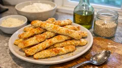 Κριτσίνια με τυρί και παρμεζάνα: τραγανά, λεπτά και πανεύκολα στο σπίτι