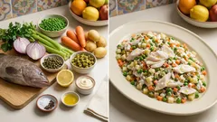 Αθηναϊκή σαλάτα με βραστό ψάρι και μαγιονέζα – κλασική, φίνα και κρύα