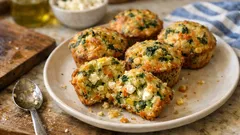 Αλμυρά muffins με λαχανικά και φέτα: εύκολα, αφράτα και χορταστικά