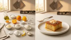 Νηστίσιμο ραβανί με καρύδα και πορτοκάλι – αφράτο και σωστά σιροπιασμένο