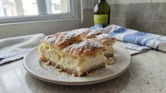 Μπουγάτσα Σερρών στο ταψί: τραγανό φύλλο και βελούδινη κρέμα χωρίς σβόλους